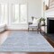 Homeroots 8' X 10' Sky Blue And Denim Blue Striped Washable Indoor Outdoor Area Rug 587965 - alternate 4