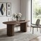 Homeroots 79" Brown Solid Wood Double Pedestal Base Oval Dining Table 720469 - alternate 4