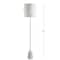 Jonathan Y Lincoln 62.5" Marble/Metal LED Floor Lamp, White/Chrome JYL2061A - alternate 9