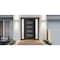 Vdomdoors Front Exterior Prehung Metal-Plastic Door, Manux 8113 Matte Black, 2 Side Sidelite Transoms, Office MANUX8113EXD-BLK-W14+36+14xH80-RH - alternate 1
