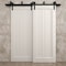 Sartodoors Sliding Closet Barn Bypass Doors 48 x 84 inches, Ego 5006 Painted White Oak, Modern 6.6ft Rails Ha EGO5006BBB-PWO-4884 - alternate 4