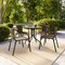 Flash Furniture Round Table Set, Aluminum, Glass, Metal, Plastic, Rattan, Clear TLH-087RD-037BN4-GG - alternate 15