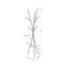 Monarch Specialties Coat Rack, 72"H, Bedroom, Entryway, Hall Tree, 6 Hooks, White Metal, Contemporary, Modern I 2009 - alternate 2