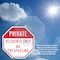 Signmission Private Residents Only No Trespassi, 10 inch X 10 inch, Aluminum Metal Signs, 5PK OC-A-5Pack-10-133 - alternate 5