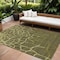 Homeroots 9' X 12' Olive Green And Dark Green Abstract Washable Indoor Outdoor Area Rug 601156 - alternate 1