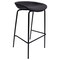 Leisuremod Servos Barstool with Upholstered Faux Leather Seat and Powder Coated Iron Frame, Black SSBL-18BL - alternate 1