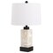 Jonathan Y Eloise 23" Coastal Glam Rectangular Alabaster/Metal LED Table Lamp with Nightlight Base, White/Black JYL6202B - alternate 9