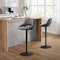 Homeroots Set of Two 32" Gray And Black Faux Leather And Steel Swivel Low Back Adjustable Height Bar Chairs 524975 - alternate 5