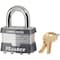 Master Lock Padlock, Keyed Different, Standard Shackle, Rectangular Steel Body, Steel Shackle, 3/4 in W 1DCOM - alternate 1