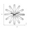 Homeroots 26" Silver Mirrored Glass Silent Analog Starburst Wall Clock 635633 - alternate 7