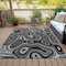 Homeroots 3' X 5' Black And Ivory Geometric Washable Indoor Outdoor Area Rug 631371 - alternate 6