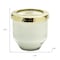 Homeroots 4" White Currant Scented Two Wick Candle In Clear And Gold Glass Holder 633995 - alternate 5