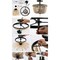 Jonathan Y Allie 14" Wood Beaded/Metal LED Semi Flush Mount, Black / Light Taupe JYL9020A - alternate 10