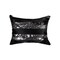 Homeroots Set of Two 12" X 20" Black and Silver Striped Cowhide Lumbar Throw Pillows with Glitter, 2PK 544629 - alternate 5