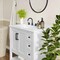 Flash Furniture Vega 36in. Vanity w/Sink, Cabinet w/Blk Hardware, Open Shelf & 3 Drawers, Marble Counter, Wht/Wht FS-VEGA36-KD-WH-HDBLK-GG - alternate 8