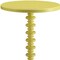 Homeroots 22" Yellow Wood Round Pedestal End Table 286297 - alternate 6