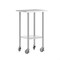 Flash Furniture Reese 24x18 Portable Work Table, SS Top Shelf, Galvanized Steel Undershelf, 4 Casters w/2 Locking NH-WT-2418-CAS-GG - alternate 1