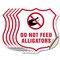 Signmission Alligator Warning Shield Sign Do Not Fee, 6 inch X 6 inch, Vinyl Decal, 5PK SHI-D-5PACK-6-355 - alternate 1