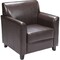 Flash Furniture Contemporary Chair, Brown Back, 30-1/2 in W 29" L 31-1/2" H, Flared, Leather Seat BT-827-1-BN-GG - alternate 1