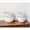Homeroots Set of Two White Abstract Cylinder Ceramic Table Vase, 2PK 397536 - alternate 2