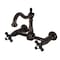 Kingston Brass Two-Handle Wall Mount Bridge Kitchen Faucet, Oil Rubbed Bronze KS1265PKX - alternate 1