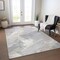 Homeroots 5' X 8' Ivory And Gray Abstract Washable Indoor Outdoor Area Rug 611229 - alternate 4