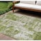 Homeroots 8' X 10' Green And Ivory Abstract Washable Indoor Outdoor Area Rug 597959 - alternate 1