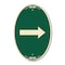 Signmission Right Arrow Symbol, 12 Inch X 18 Inch Architectural Oval, Heavy Gauge Aluminum A-OV-G-1218-22975 - alternate 1