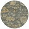 Homeroots 8' Gray And Charcoal Round Floral Washable Indoor Outdoor Area Rug 604128 - alternate 9