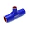 Hps Performance 2 in ID x 6 in L, 4-Ply Silicone High Temp T Hose Coupler Adapter with 1 in Branch, Blue 200-THOSE-100-BLUE - alternate 1
