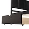 Homeroots Espresso Inlaid Panels Wood Twin Bed Frame With Two Drawers 544999 - alternate 6