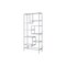 Homeroots 72" Silver And Clear Metal and Glass Nine Tier Etagere Bookcase 333392 - alternate 1