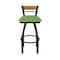 Holland Bar Stool Co Revelle 30in Swivel Bar Stool with Black Wrinkle Finish, Medium Back and Graph Parrot Seat 881 - alternate 6