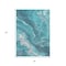 Homeroots 5' X 8' Teal Blue Gray And Ivory Abstract Washable Indoor Outdoor Area Rug 618209 - alternate 6