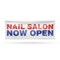 Signmission Nail Salon Now Open, 18 Inch x 48 Inch, Vinyl Banner B-30748 - alternate 1