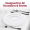 Smarty Had A Party 7.5" White with Silver Dots Round Blossom Disposable Plastic Salad Plates (120 Plates), 120PK 987-S-CASE - alternate 9