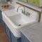 Whitehaus Collection Heritage Front Apron Single Bowl Fireclay Sink with Integral Drainboard and High Backsplash WHQD4220-WHITE - alternate 6