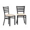 Flash Furniture HERCULES Black Ladder Back Metal Restaurant Chair - Tan Vinyl Seat, 2PK 2-XU-DG694BLAD-TNV-GG - alternate 1