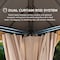 Sunjoy 12x20 ft. Wood Gazebo, Outdoor Patio Steel Hardtop Gazebo, Cedar Framed Wooden Gazebo, Dark Brown A1020326R1 - alternate 7
