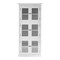Homeroots 35in White Solid Wood Frame Standard Accent Cabinet With Six Shelves 397839 - alternate 1