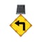 Stop-Lite LED Solar Left Turn Sign 30 in (ENG) SS-W1-1L-3000EA - alternate 1