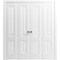 Sartodoors Sliding Closet Double Bi-fold Doors, Lucia 8831 White Silk, Sturdy Tracks Moldings Trims Hardware S LUCIA8831DBF-WS-96 x 96 (4* 24x96) - alternate 1