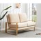 Leisuremod Jefferson Contemporary Velvet Loveseat with Gold Frame, Beige JAG53BG - alternate 5