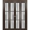 Sartodoors Sliding Closet Double Bi-fold Doors Planum 2122 Solid Core Modern Interior PLANUM2122DBF-CA-96 x 96 (4* 24x96) - alternate 1