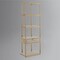 Homeroots 68" Cream Stainless Steel Four Tier Etagere Bookcase with a drawer 544740 - alternate 5