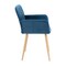 Homeroots Blue Upholstered Velvet Open Back Dining Chair 521963 - alternate 5