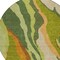 Homeroots 8' Green Beige And Copper Round Abstract Washable Indoor Outdoor Area Rug 600968 - alternate 4