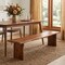 Homeroots 60" Brown Solid Wood Live Edge Dining Bench 565289 - alternate 11