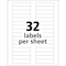 Avery Laser Label, 3 in Label W, 5/8 in Label H, 32 Labels per Sheet White 727826577 - alternate 5