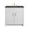 James Martin Vanities Bellshire 36" Single Vanity, Bright White w/ 3 CM Parisien Bleu Silestone Top 660-V36-BW-3PBL - alternate 1